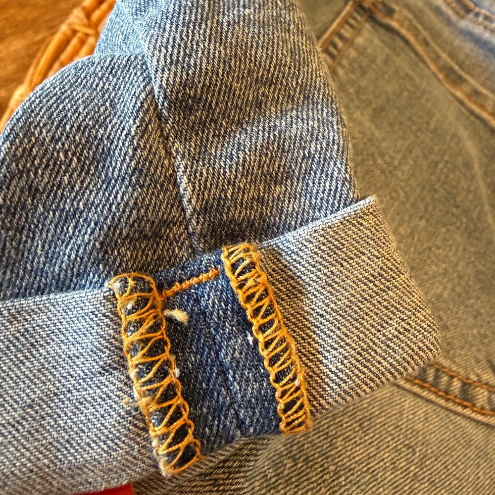 BCBGeneration Light Blue Pleated Trouser Jean Shorts - Picture 6 of 12
